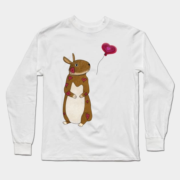 Valentine bunny Long Sleeve T-Shirt by SnailAndCo